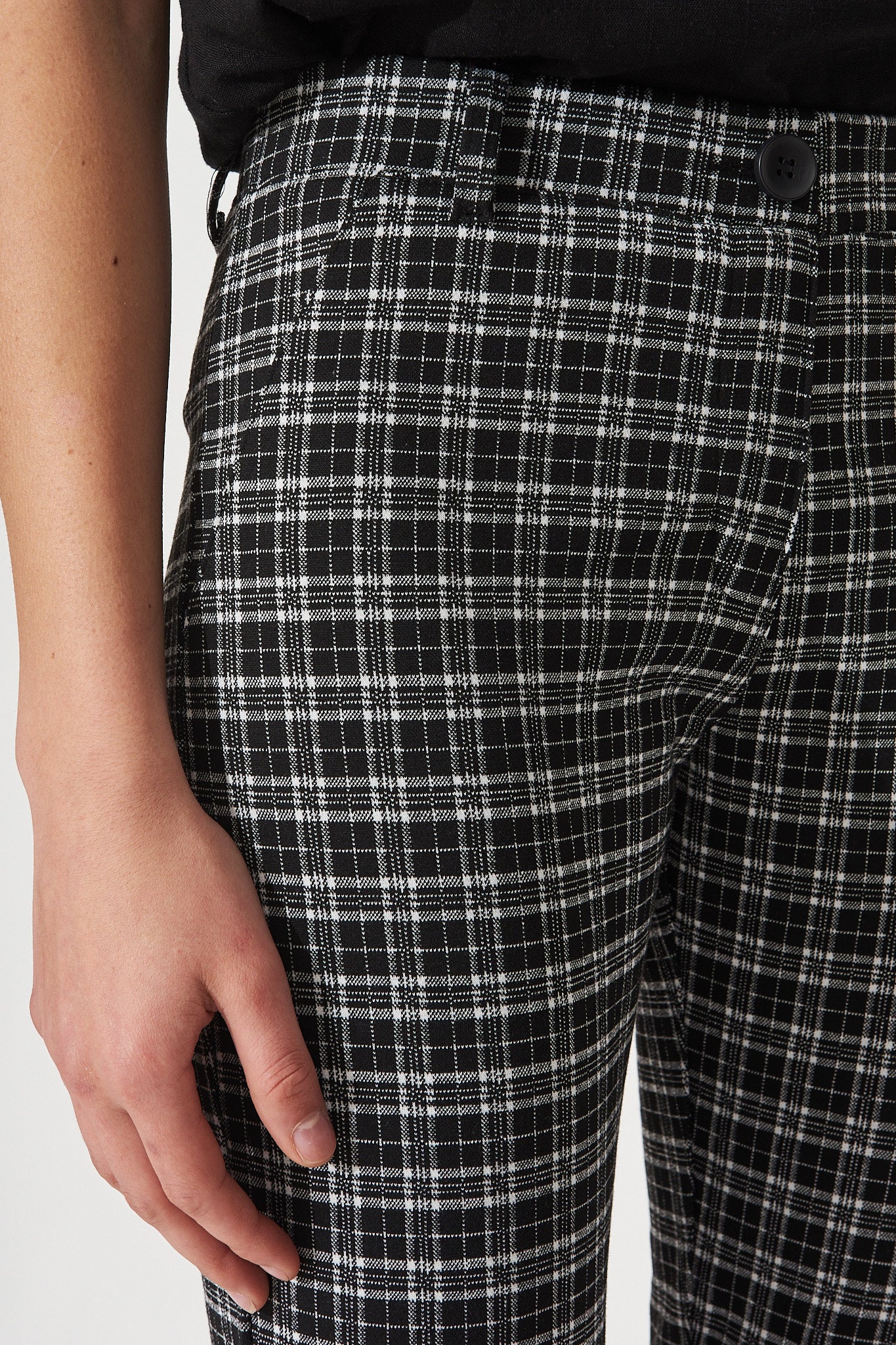 Workflow Skinny Pants In Black Check - Image 8