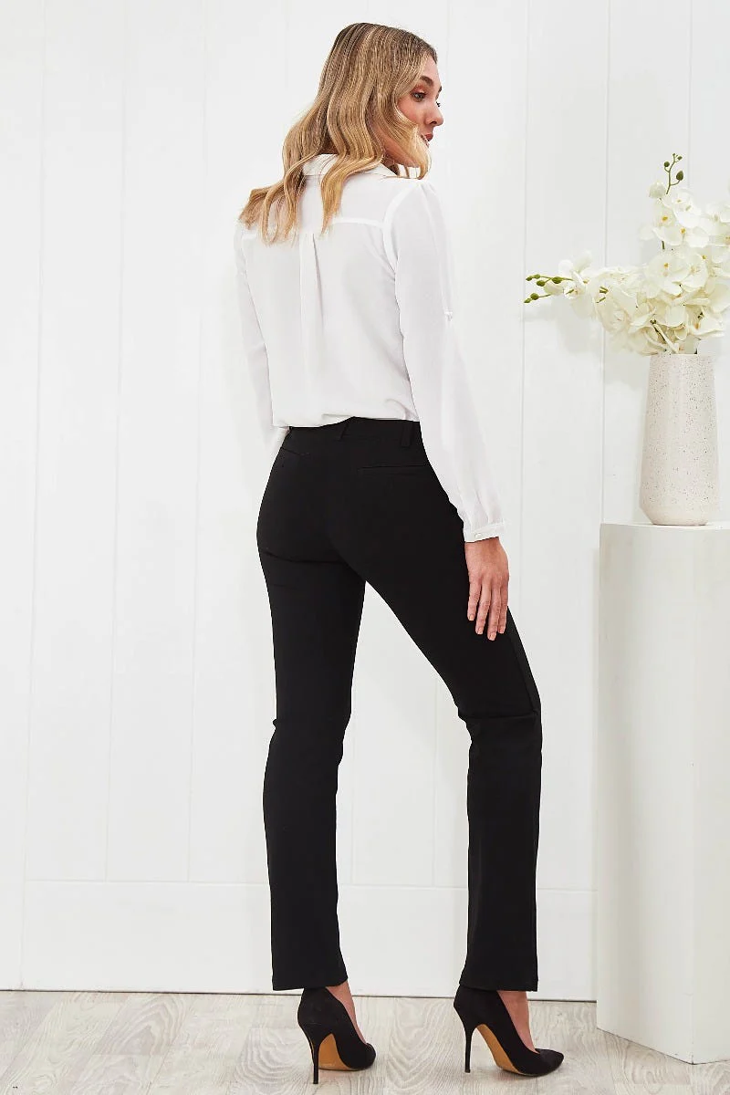 Workflow Stretch Yoga Pants In Black - Image 2