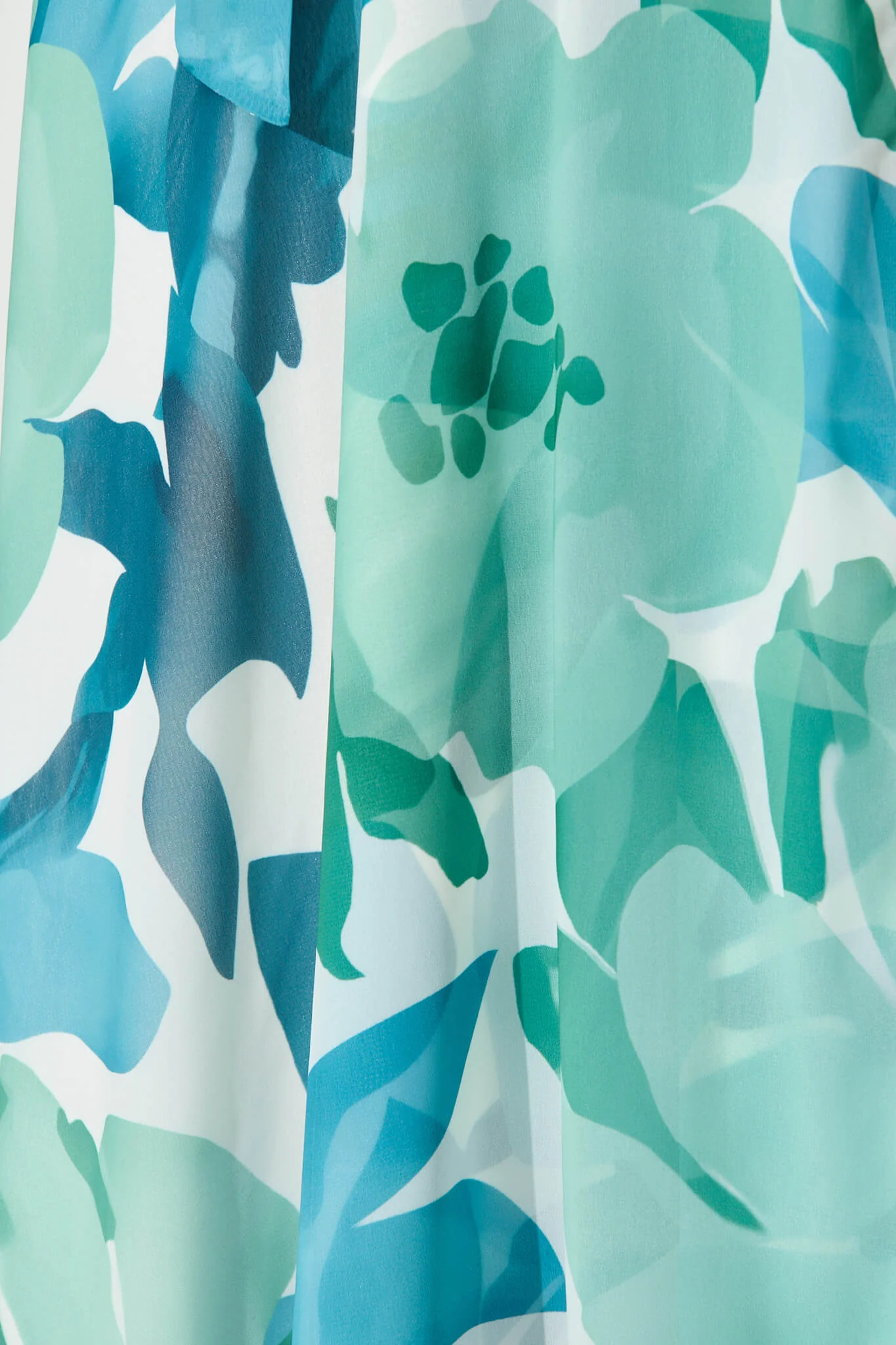 Wynter Maxi Dress In Green And Blue Floral Chiffon - Image 6
