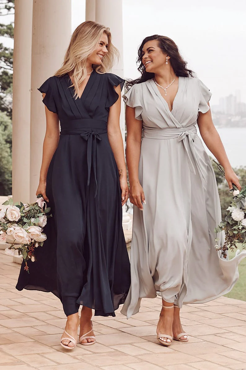 Wynter Maxi Dress in Sage Green Chiffon - Image 10