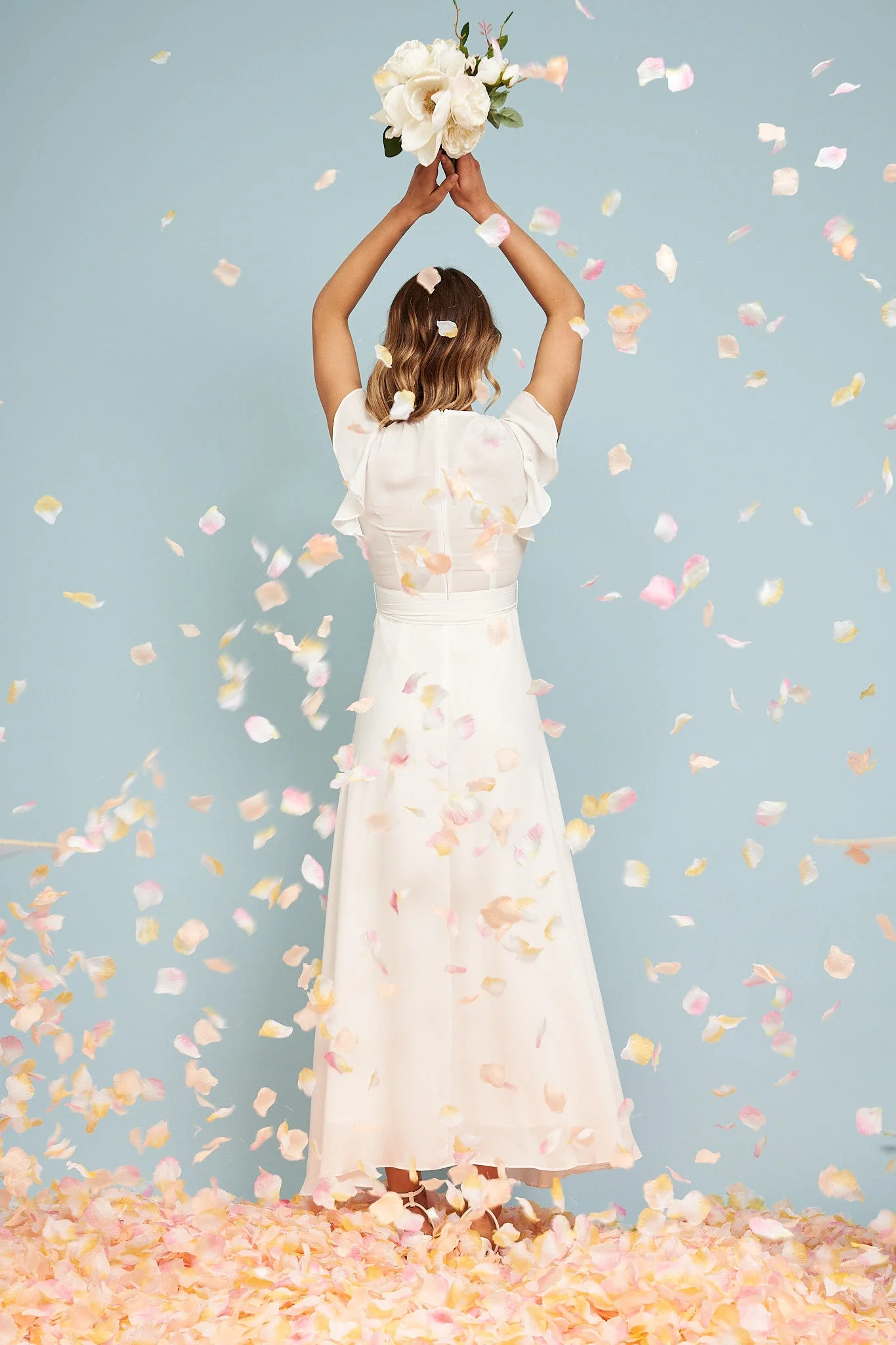Wynter Maxi Dress in White Chiffon - Image 6