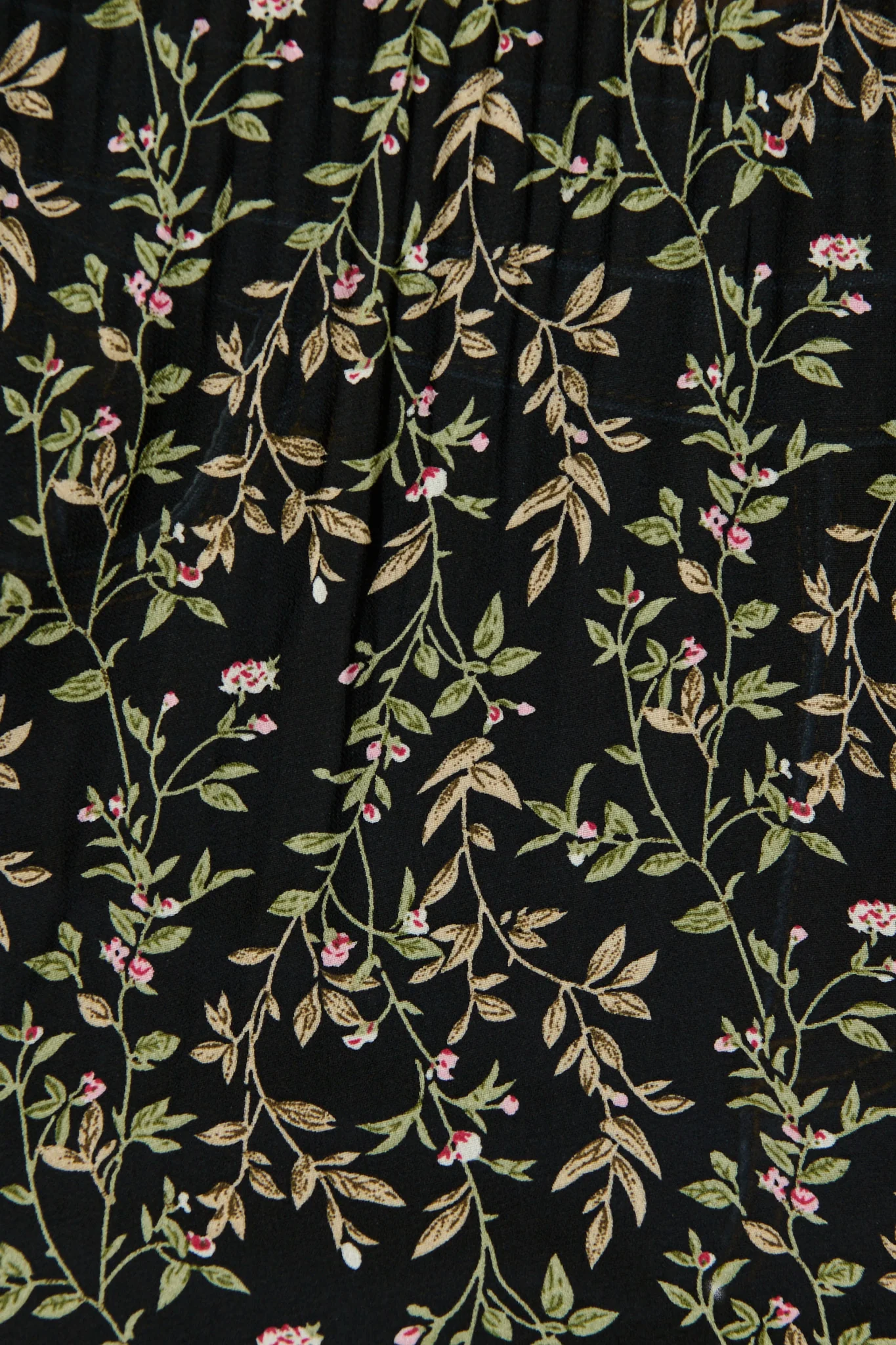 Zahara Top in Black Multi Floral Plisse - Image 6