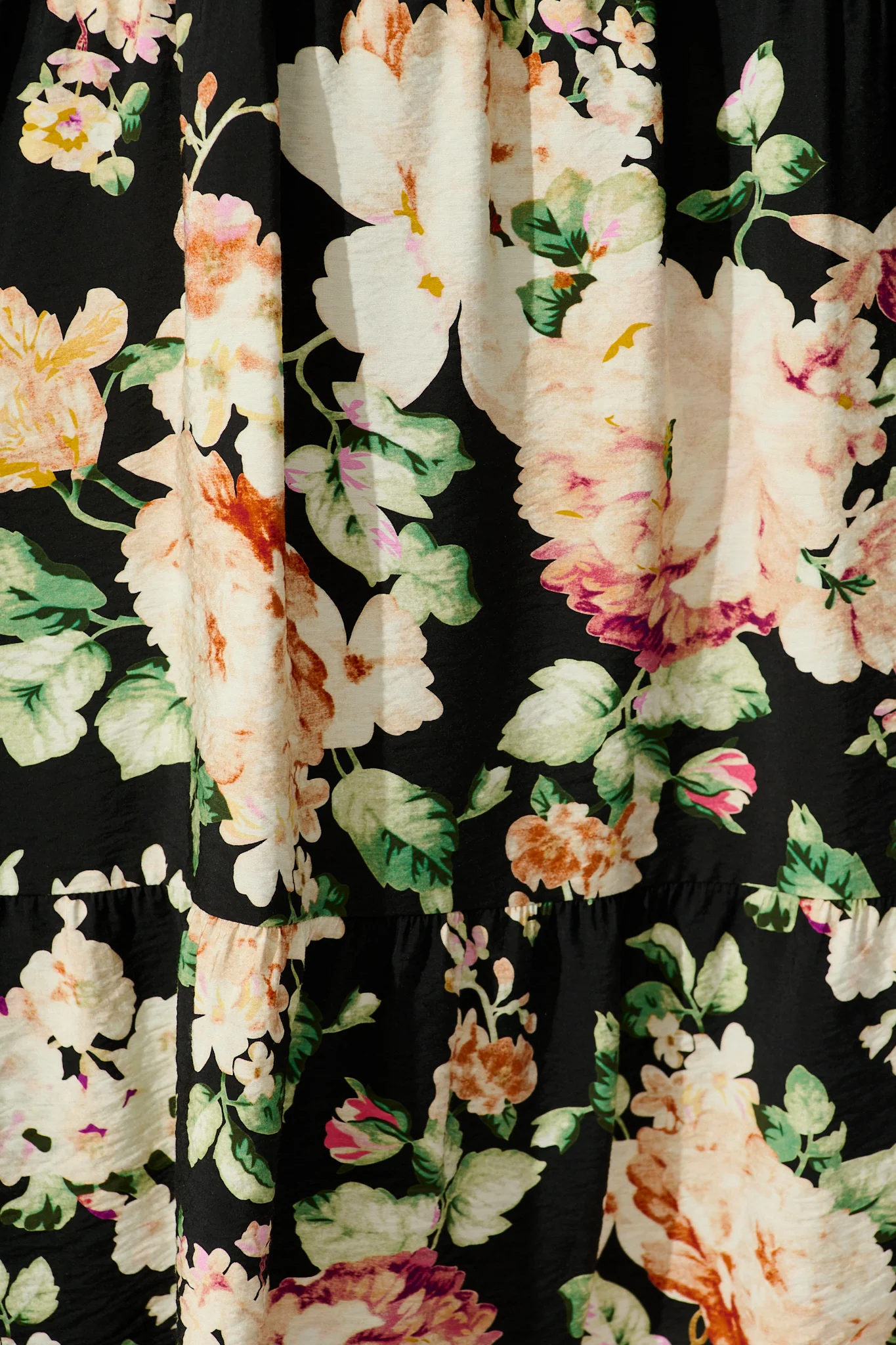 Zodie Midi Dress in Black Multi Floral Print - Image 6