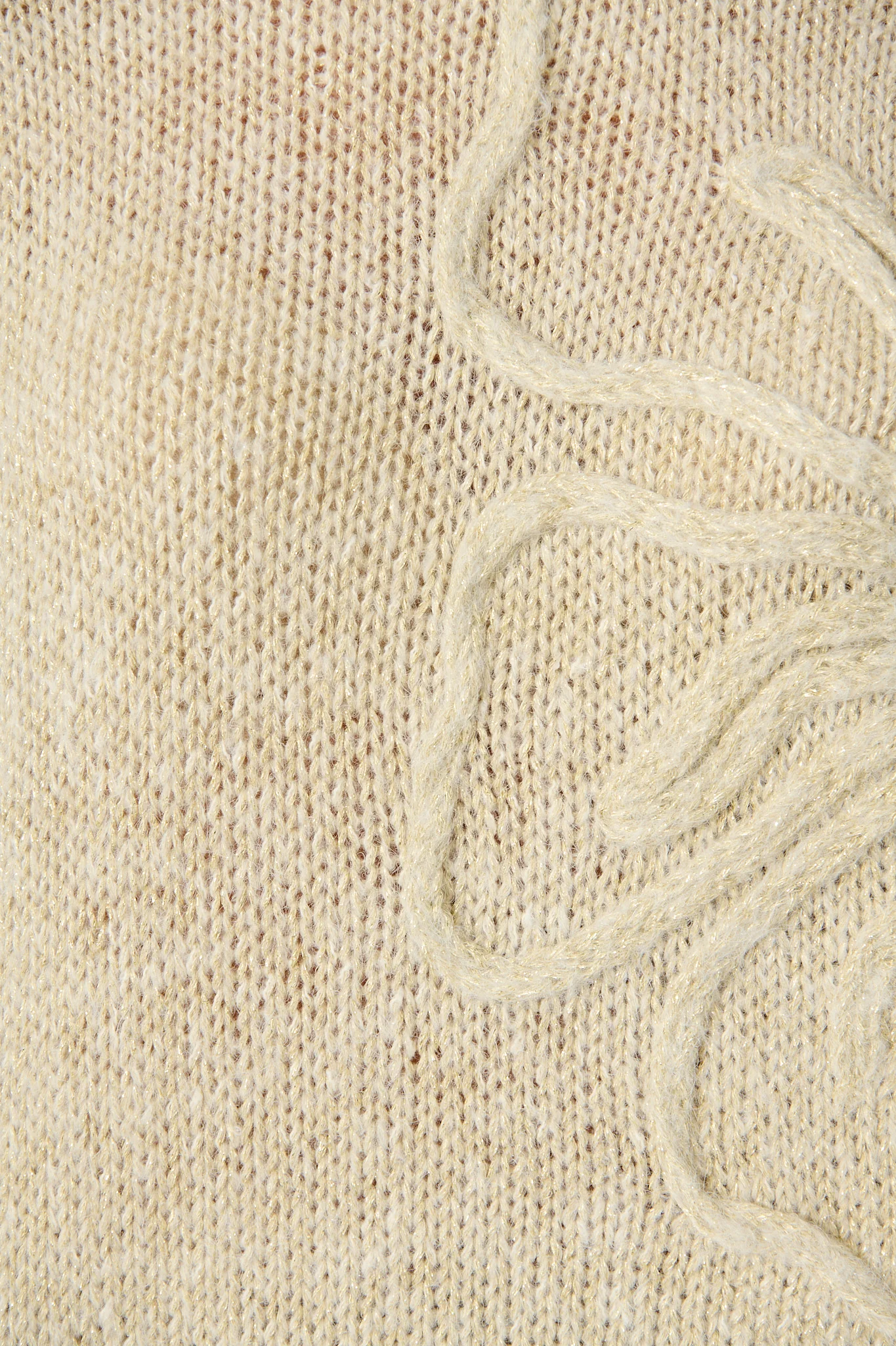 Zoe Knit in Beige Lurex Wool Blend - Image 6