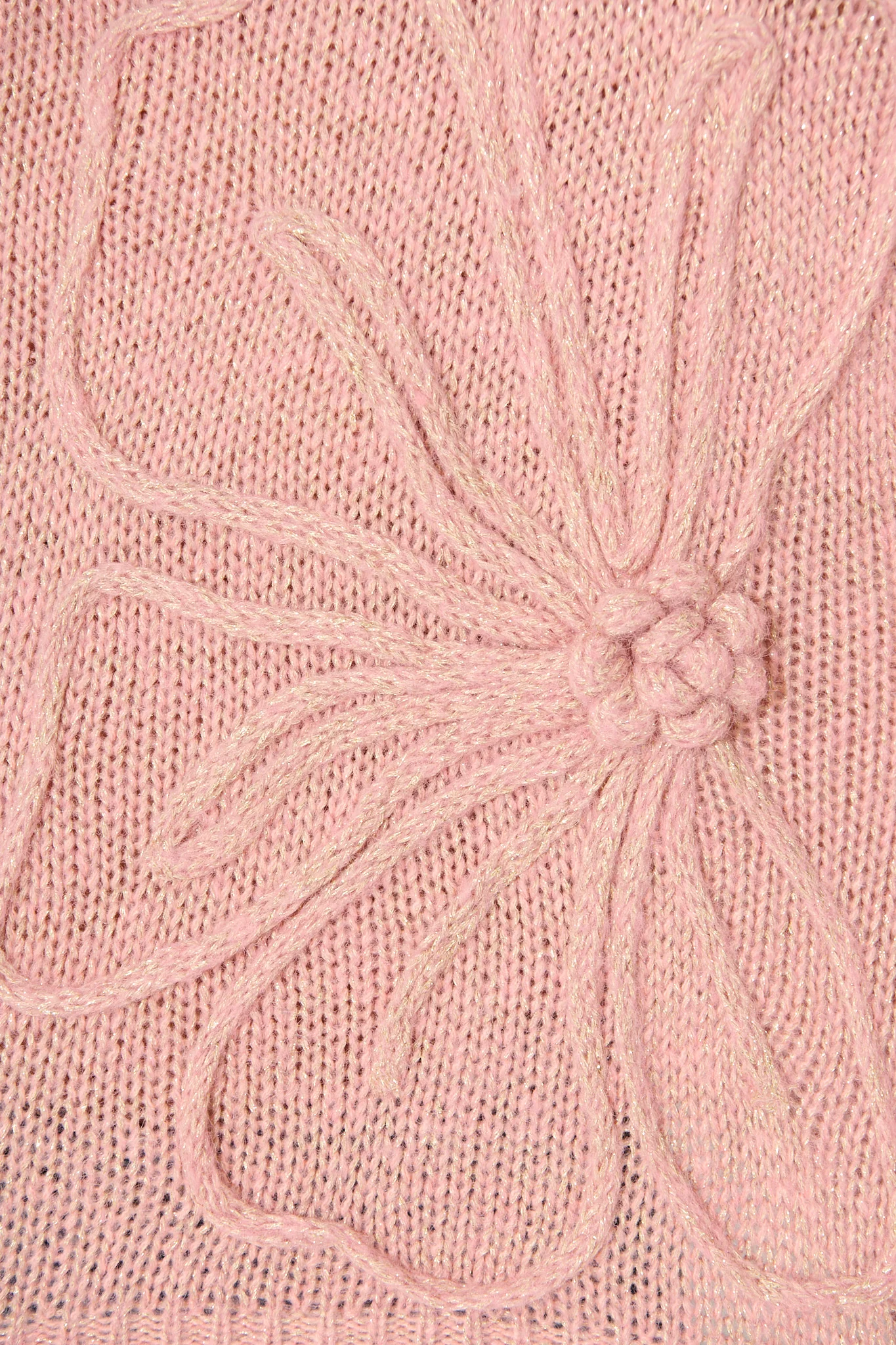 Zoe Knit in Dusty Pink Lurex Wool Blend - Image 9