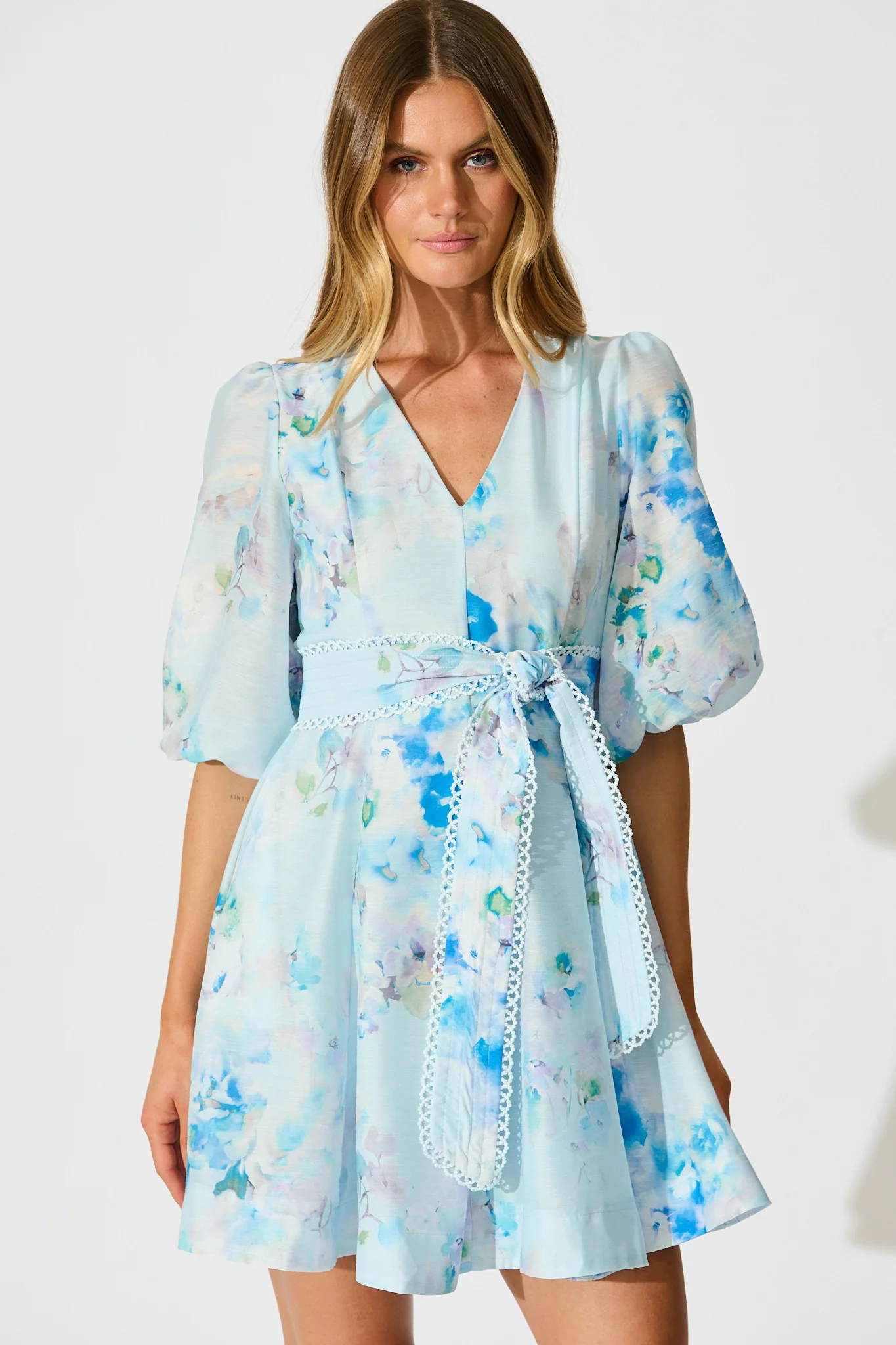 Zoeva Dress in Blue Floral - Image 2