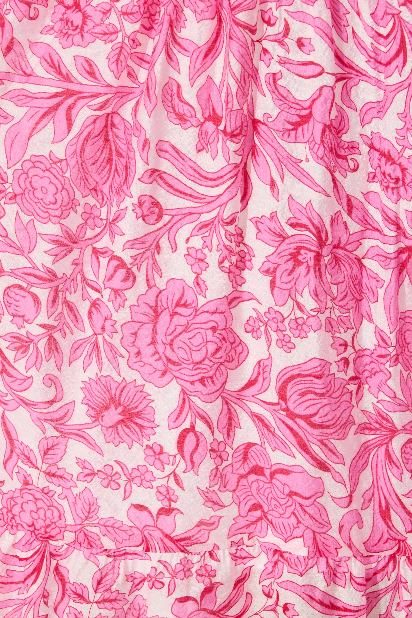 Zora Maxi Shirt Dress in Pink Floral Cotton Blend - Image 6